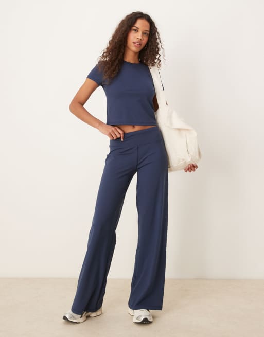 ASOS 4505 - Zachte fitness set in donker marineblauw