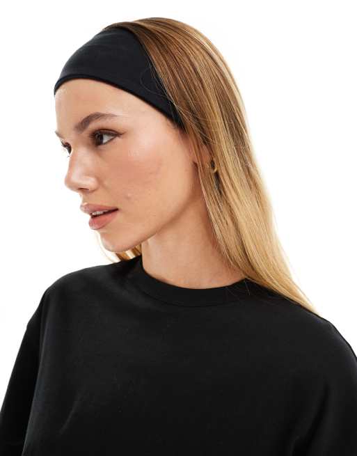 ASOS 4505 - Zachte yoga-hoofdband in zwart