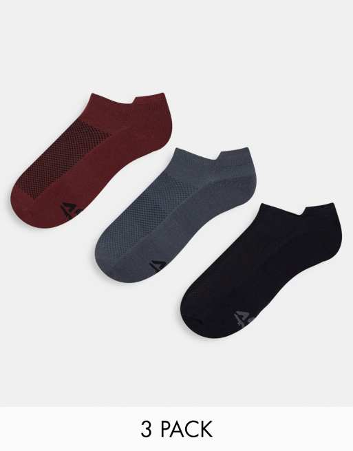 ASOS 4505 – Zestaw 3 par skarpetek sportowych z antybakteryjnym wykończeniem i logo 