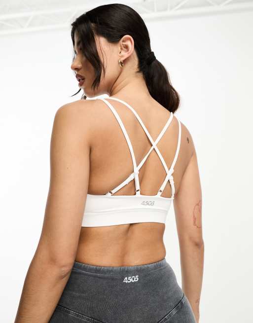 Sports Bra Women Sportswe Crop Sport Top Adjustable Belt Zipper