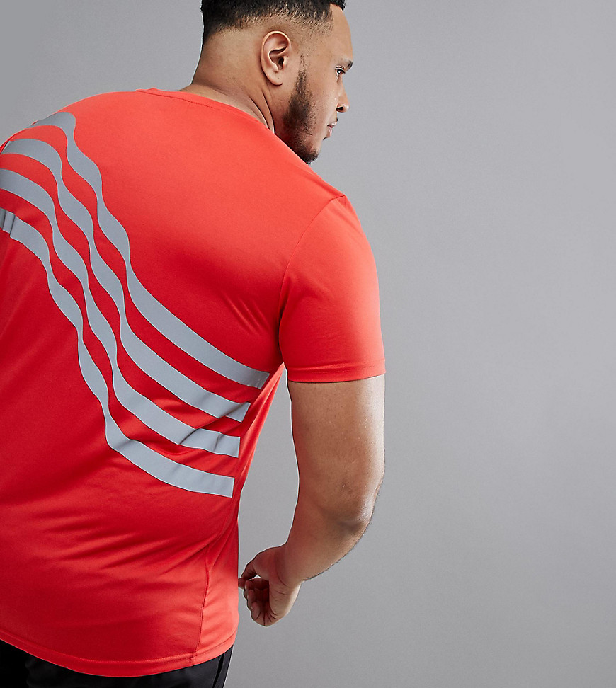 ASOS 4505T-shirt med reflexivt mönster baktill i plusstorlek-Röd