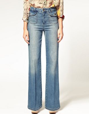 vintage high waisted flare jeans