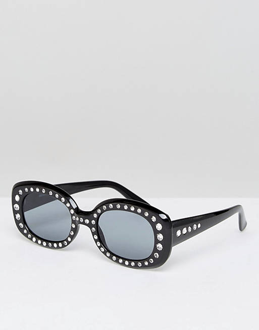ASOS 90's Square Embellished Sunglasses