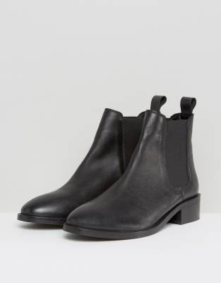 asos leather ankle boots