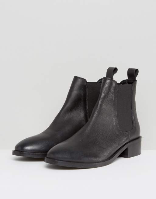 Asos design aura leather chelsea ankle boots sale