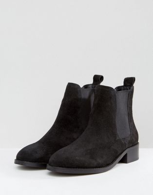 asos design reside heeled ankle chelsea boots