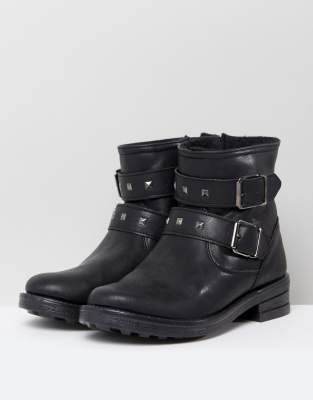 studded biker ankle boots