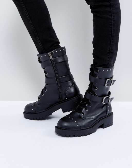 Botte style store militaire femme