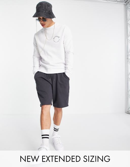 ASOS Actual - Athleisure - Sweat avec logo health and wellbeing imprimé sur le devant - Blanc