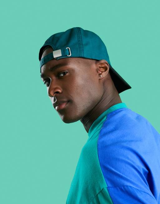 ASOS - Actual - Baseballpet met 6 panden in multi en gesplitst motief, 4 van 4