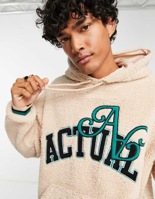 Asos oversized hoodie in on sale borg