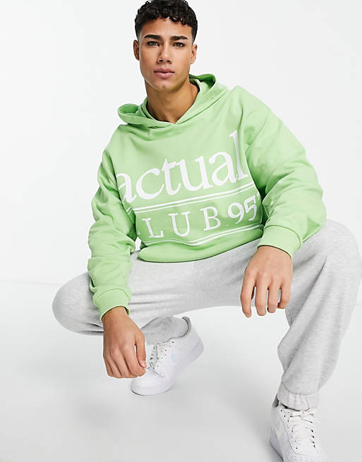 ASOS Actual health and wellbeing oversized hoodie in green | ASOS