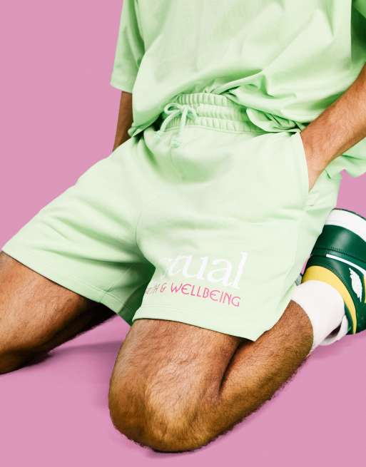 ASOS Actual health and wellbeing set with logo print in green | ASOS