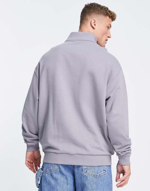 Asos half outlet zip sweatshirt