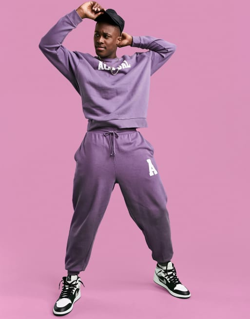 Asos purple sweatshirt sale