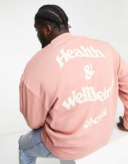 ASOS Actual oversized sweatshirt with health and wellbeing ASOS Actual oversized sweatshirt with health and wellbeing