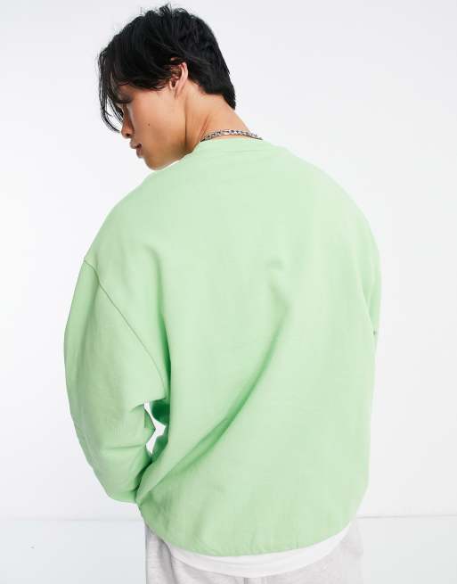 Asos green outlet sweatshirt