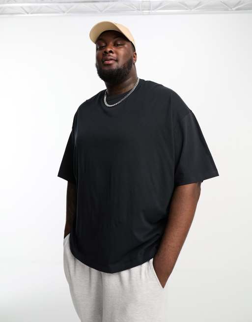 ASOS Actual oversized t-shirt with large logo back print in black, 2 of 4