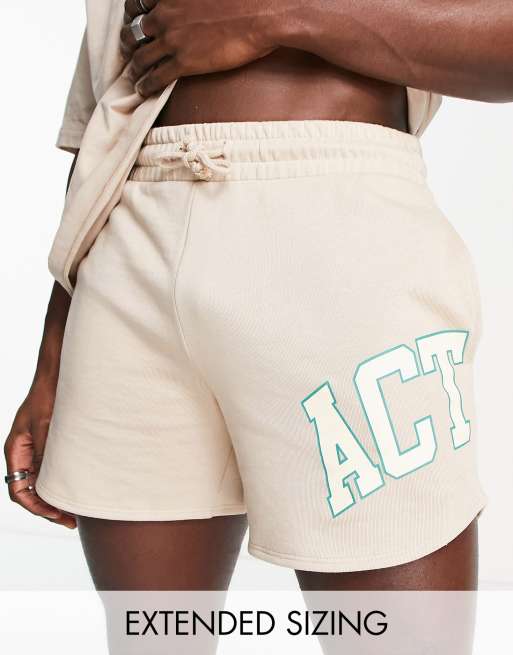 ASOS Actual - Pantaloncini comodi da corsa neutri con logo in coordinato