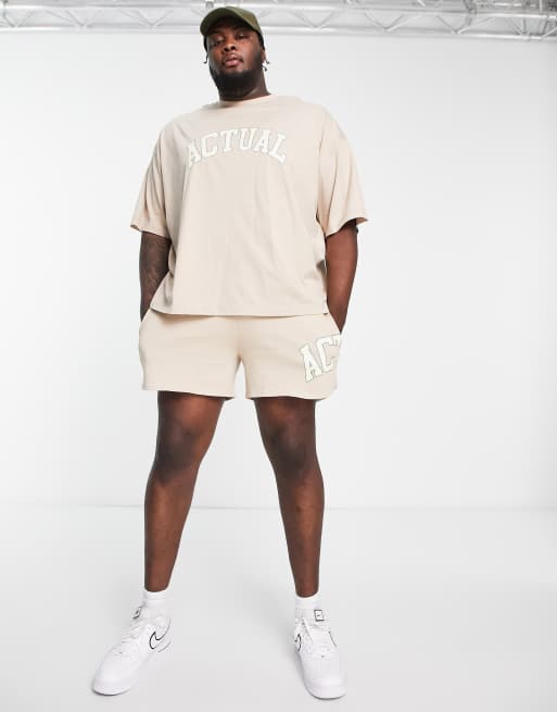 ASOS Actual - Pantaloncini comodi da corsa neutri con logo in coordinato, 3 di 4
