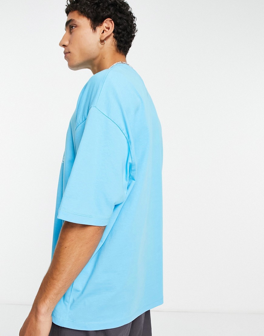 T-shirt oversize blu con stampa di fruttaActual Health&Wellbeingsul davanti - ASOS DESIGN T-shirt donna  - immagine2