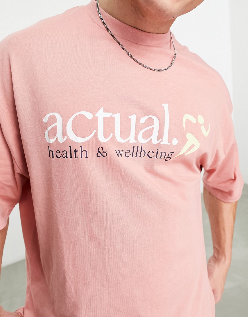 T-shirt oversize rosa con stampa del logo sul davanti - ASOS DESIGN T-shirt donna  - immagine3