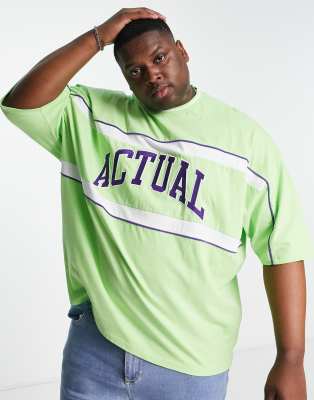 T-shirt oversize verde con scritta del logo e dettagli a contrasto - ASOS DESIGN T-shirt donna  - immagine2