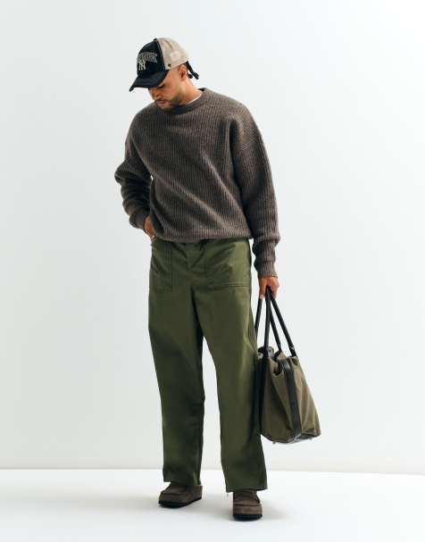 ASOS ADAPTIVE afslappede tapered-bukser i khaki - view 1