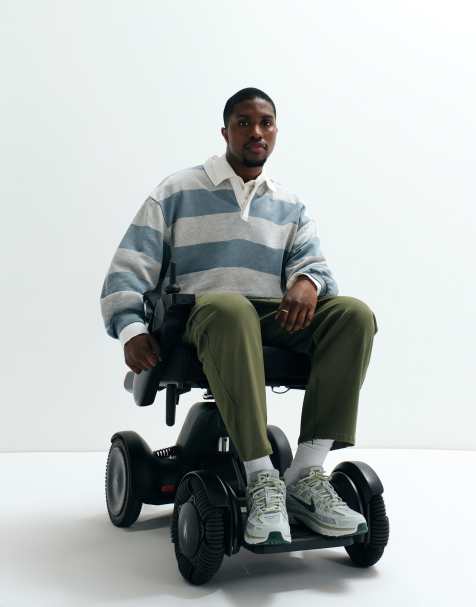 ASOS ADAPTIVE afslappede tapered-bukser i khaki - view 1