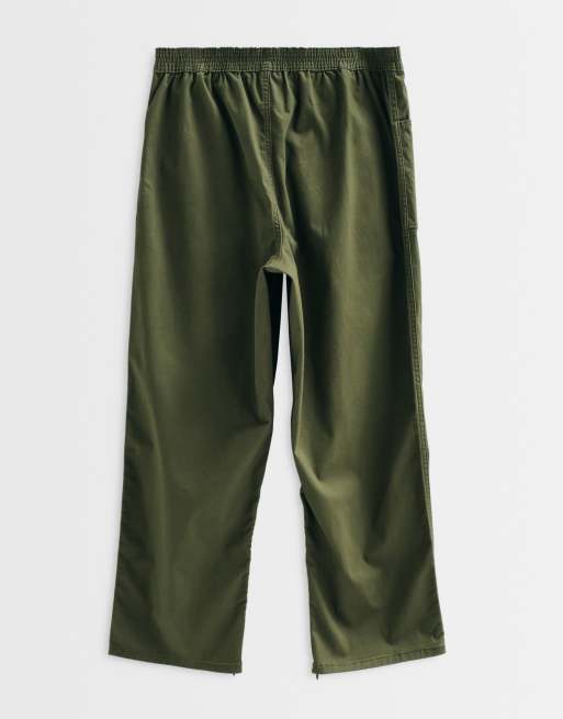 ASOS ADAPTIVE avslappnade avsmalnande byxor i khaki, 3 av 7