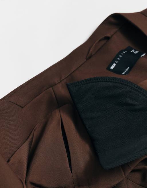 ASOS ADAPTIVE blazer senza colletto color cioccolato, 8 di 10