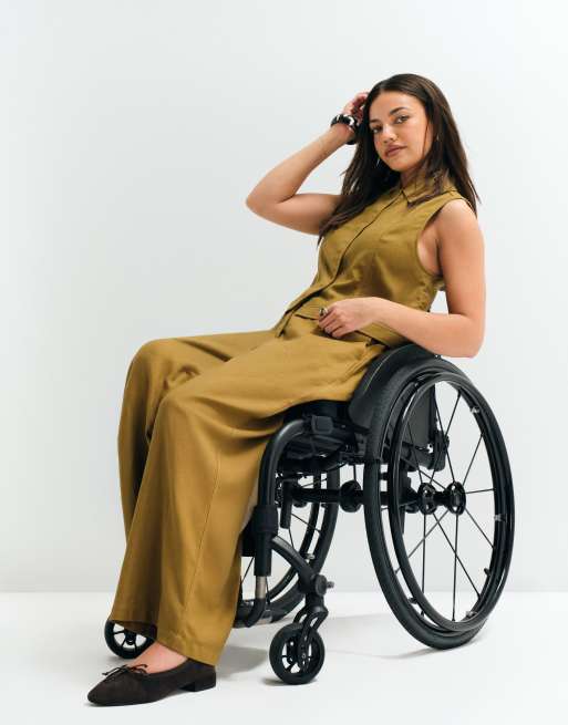 ASOS ADAPTIVE casual trousers in tobacco, 3 of 7
