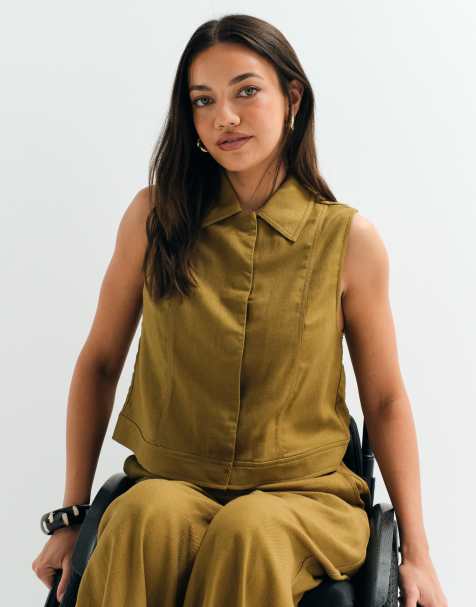 ASOS ADAPTIVE casual vest i tobaksfarve - view 1