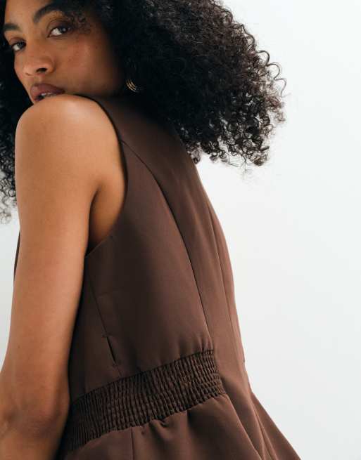 ASOS ADAPTIVE - chaleco de traje en chocolate, 6 de 10