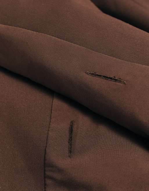 ASOS ADAPTIVE collarless blazer in chocolate, 10 of 10