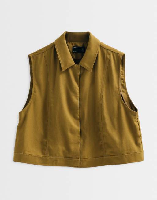 ASOS ADAPTIVE Curve Freizeitweste in Tabakbraun, 6 von 9