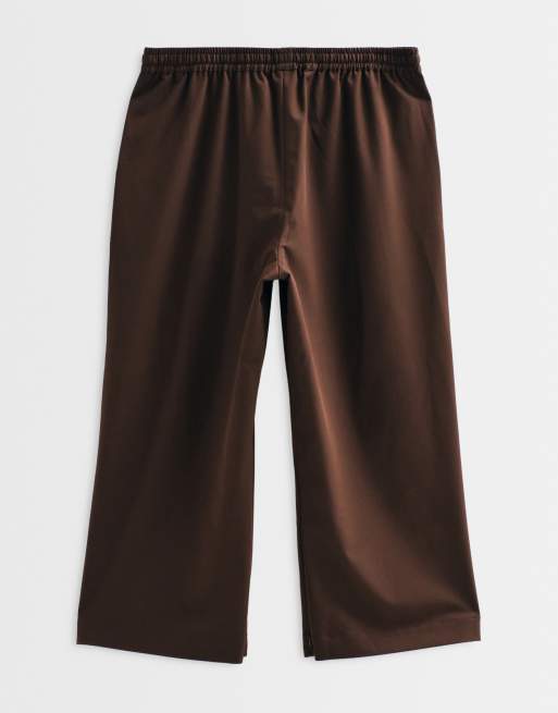 ASOS ADAPTIVE Curve Hose zum Hineinschlüpfen mit elastischem Bund in Schokobraun, 6 von 10