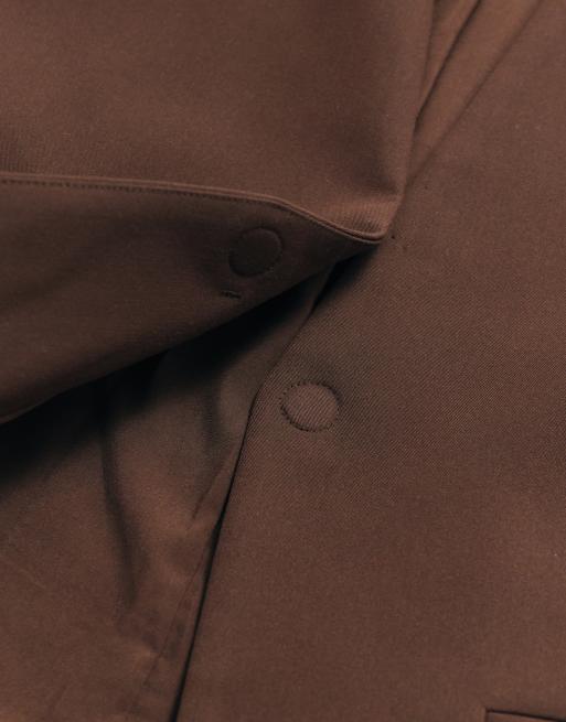 ASOS ADAPTIVE Curve kraveløs blazer i chokolade, 8 af 11