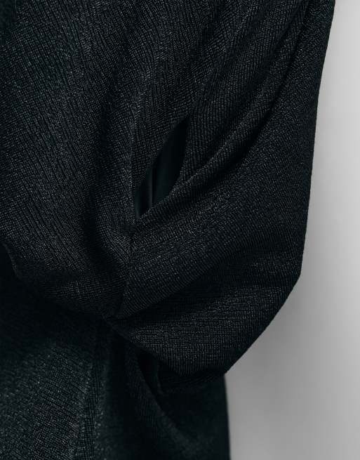 ASOS ADAPTIVE Curve Wickelkleid aus fließendem Jersey in Schwarz, 9 von 9