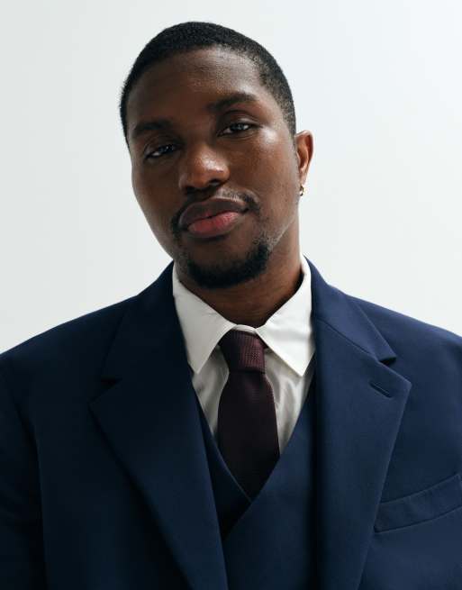 ASOS ADAPTIVE dopasowana marynarka garniturowa w kolorze granatowym, 3 z 8