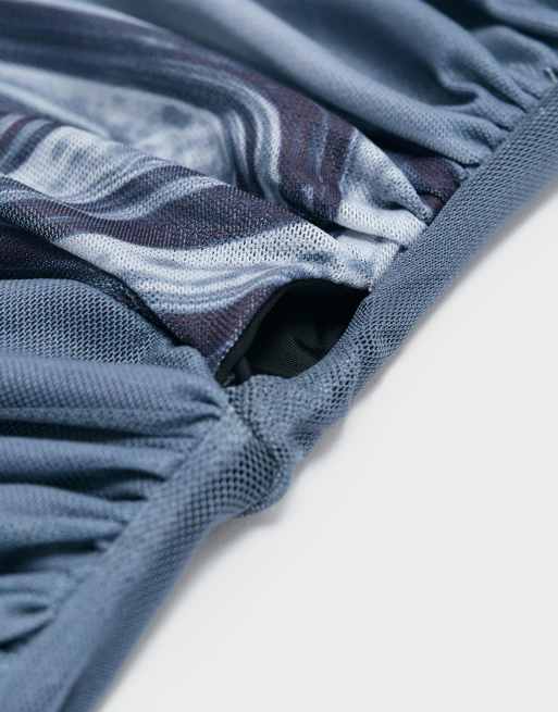 ASOS ADAPTIVE draperet mesh maxikjole med placeret print, 9 af 10
