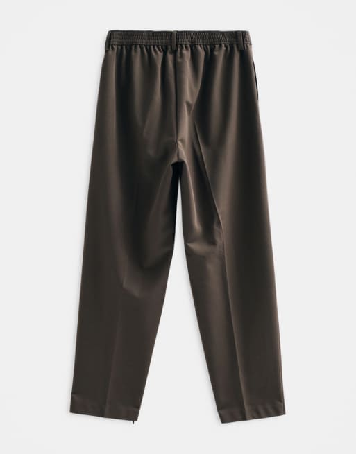 ASOS ADAPTIVE figursydda avslappnade avsmalnande byxor i beige, 6 av 9
