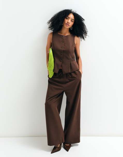 ASOS ADAPTIVE gilet de costume ajusté couleur chocolat - view 1