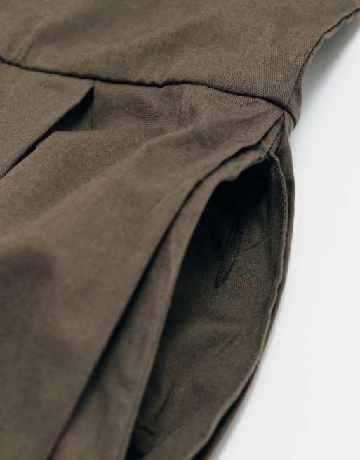 ASOS ADAPTIVE Midikleid im Hemdblusenstil mit Magnetdruckknöpfen in Grün, 9 von 10