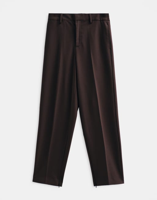 ASOS ADAPTIVE pantaloni sartoriali relaxed affusolati marroni, 5 di 9