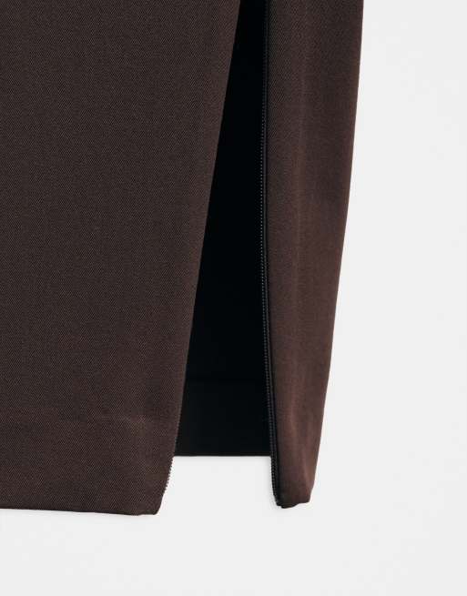 ASOS ADAPTIVE pantaloni sartoriali relaxed affusolati marroni, 7 di 9