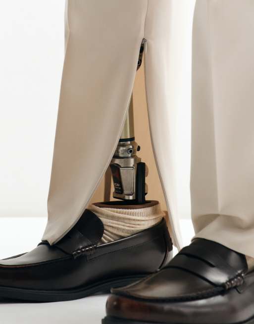 ASOS ADAPTIVE relaxed tapered suit pants in stone, 2 of 9