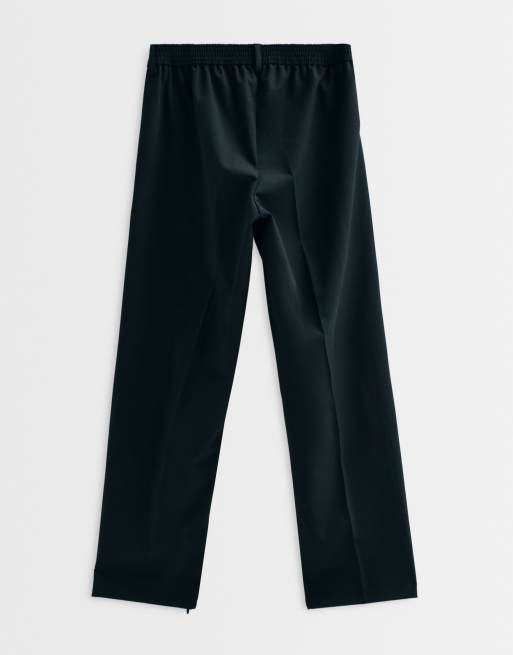 ASOS ADAPTIVE relaxed tapered suit trousers in black, 7 of 11