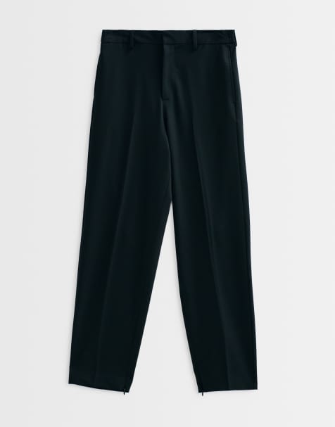 ASOS ADAPTIVE relaxed tapered suit trousers in black - view 1