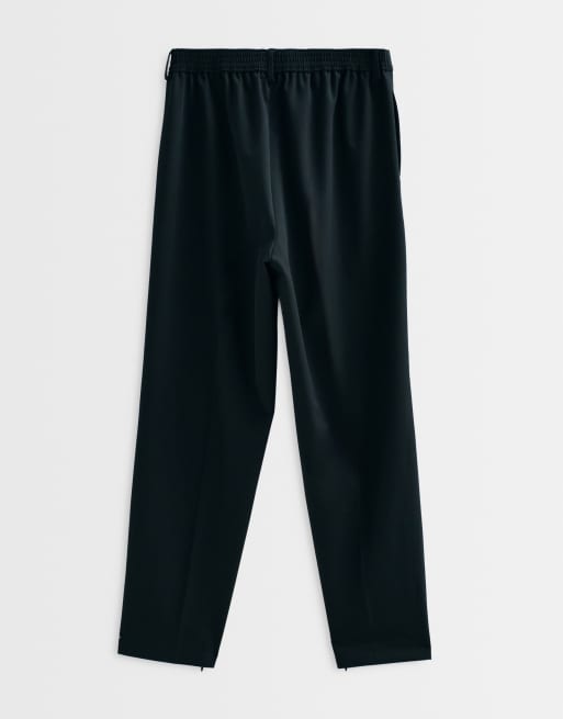 ASOS ADAPTIVE relaxed tapered suit trousers in black, 3 of 4